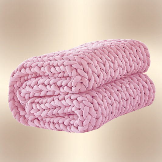 DreamZ Handknit Weighted Blanket - Pink